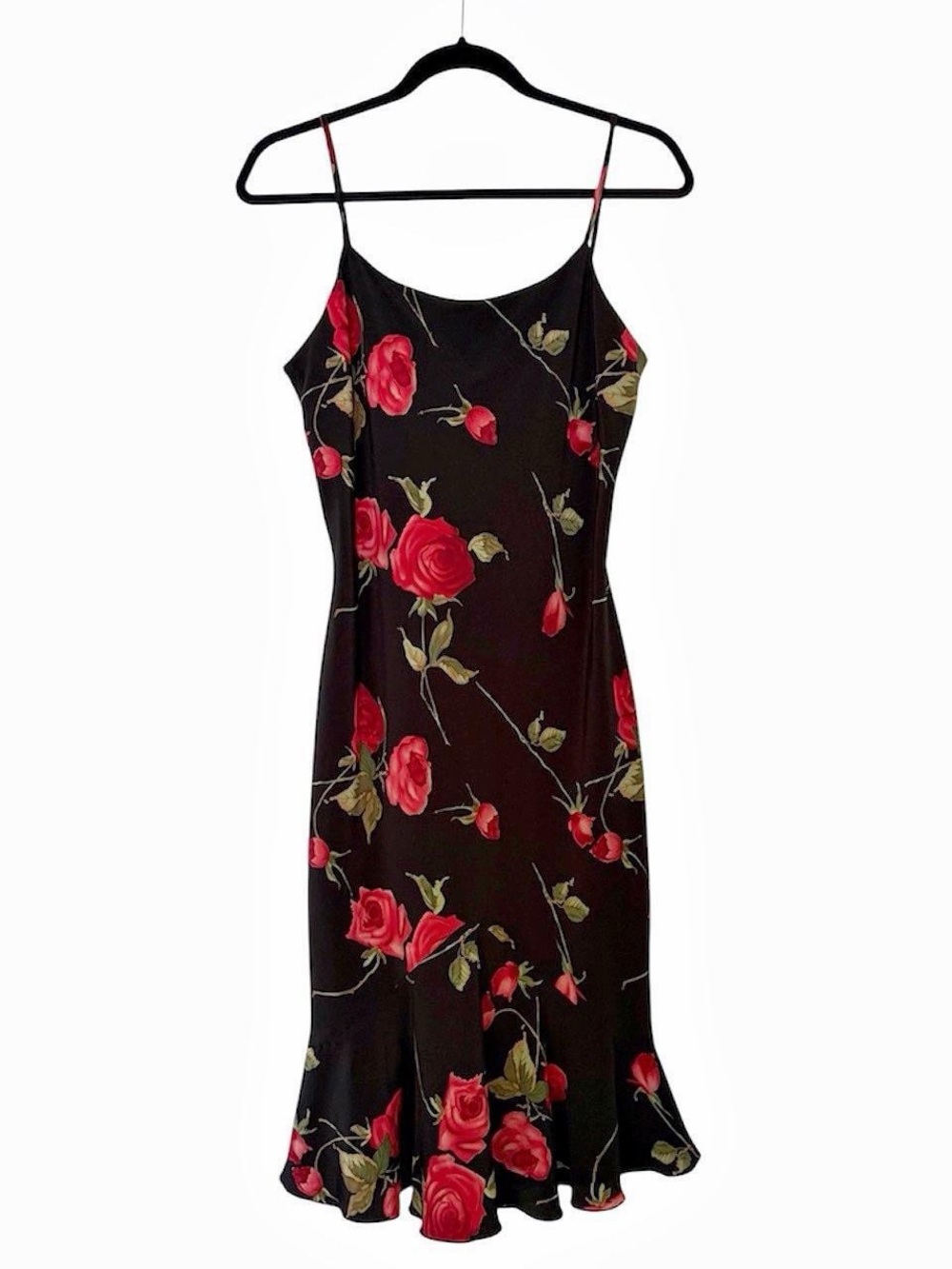 Vintage Rose Patterned Midi Dress